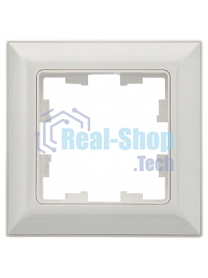 Рамка 1-местная IEK BRITE РУ-1-Бр DECOR белый/белый 3D-форма