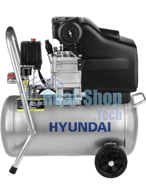 Компрессор поршневой Hyundai HYC 23224LMS масляный 130л/мин 24л 1500Вт серебристый/черный
