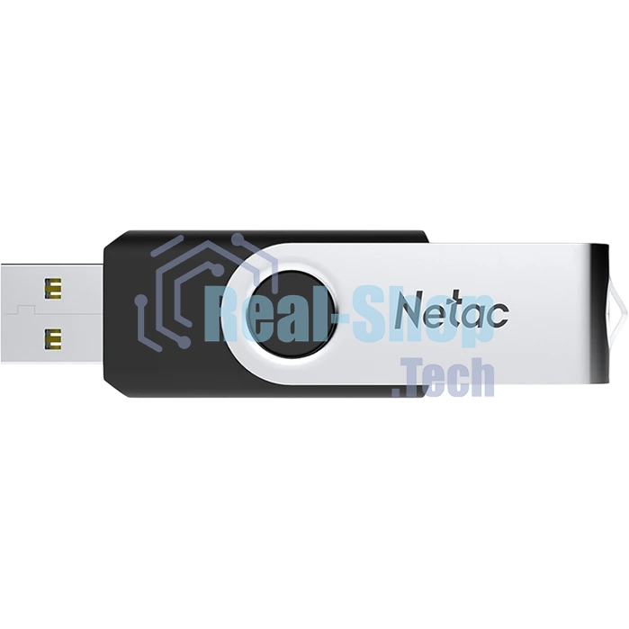 Флешка USB Netac U505 (NT03U505N-016G-32BK), 16Gb, USB3.0, R/W 110/45, черный/серебристый
