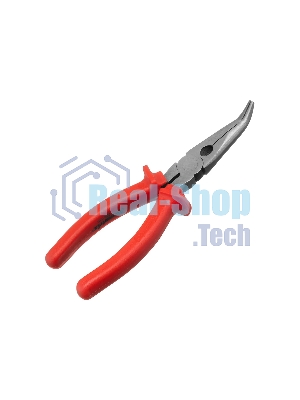 Длинногубцы Matrix 17496 econom 200 мм, изогнутые, шлифованные пластмассовые рукоятки