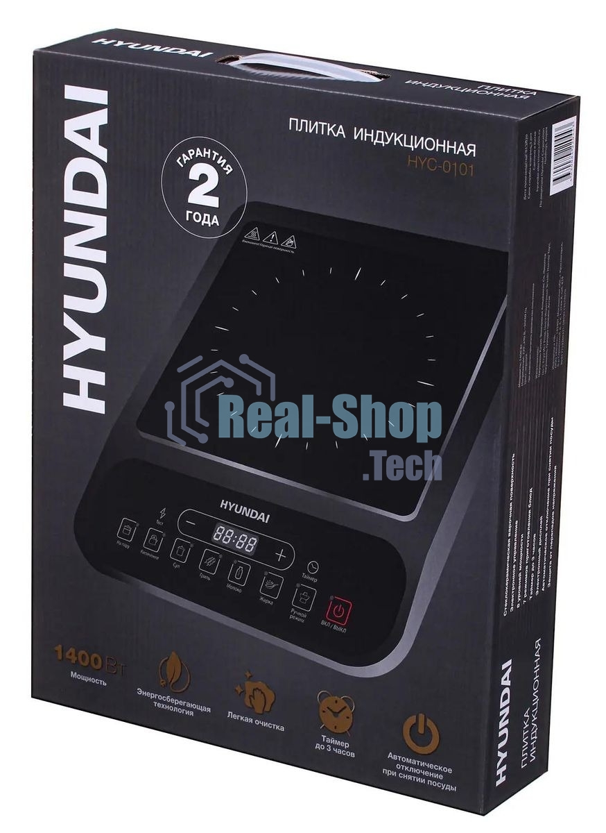 Плита настольная электрическая Hyundai HYC-0101 черный эмаль (настольная)