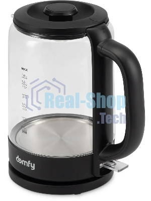 Чайник электрический Domfy DSB-EK304 1.7л. 2200Вт черный (корпус: стекло)