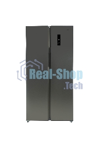 Холодильник Бирюса SBS 400 I нержавеющая сталь двухкамерный 232/168 л морозилка слева, No Frost, Side-by-side