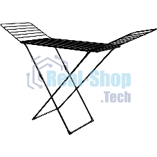 Сушилка для белья НИКА СБТ18/Ч напольная, 18 м, черный, рабочее полотно из труб D-10 мм