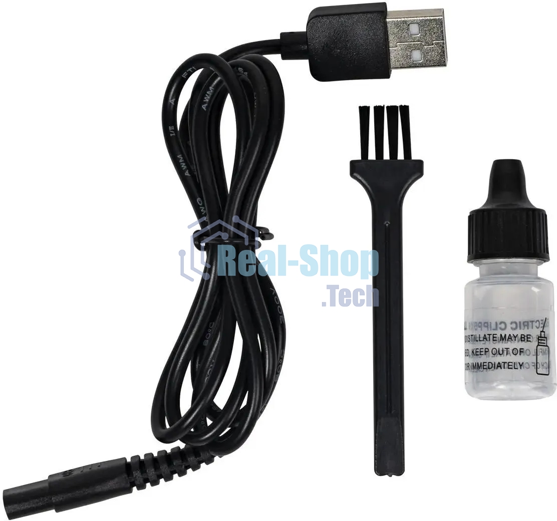 Набор для стрижки Galaxy Line GL 4166, черный с голубым, 3 Вт, время работы до 1,5 ч, аккум. Li-Ion 3,7 В, емк. аккум. 600 мА*ч, лезв. из нерж. стали, ширина лезвия 40 мм, 24 положения насадки-расчески (3,5 - 14,5 мм), филир. гребень, индик. заряда аккум.