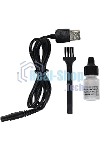 Набор для стрижки Galaxy Line GL 4166, черный с голубым, 3 Вт, время работы до 1,5 ч, аккум. Li-Ion 3,7 В, емк. аккум. 600 мА*ч, лезв. из нерж. стали, ширина лезвия 40 мм, 24 положения насадки-расчески (3,5 - 14,5 мм), филир. гребень, индик. заряда аккум.