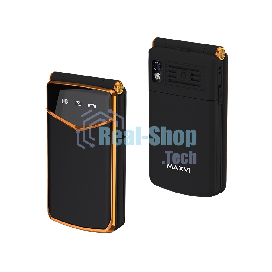 Мобильный телефон Maxvi E11 черный/золотой