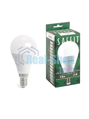 Лампа светодиодная SAFFIT SBG4515 LED 15вт Е14 теплый матовый шар