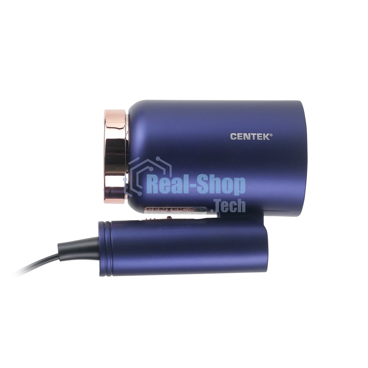 Фен Centek CT-2202 синий, 1600 Вт, компактный, ионизация