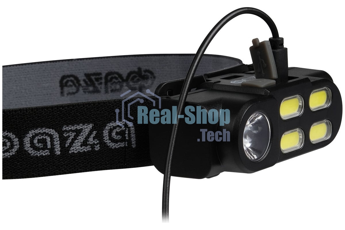 Фонарь аккумуляторный налобный AccuFH6-4COB/L3W 3Вт XPE+4 COB аккум. 18650 1200мА·ч ближн./дальн. свет 4 режима IP20 ФАZА 5044760