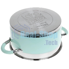 Кастрюля Lara LR02-542 MINT 20x11см, 3,3 л, носик, индукционное дно, крышка с бортом, полипропилен, силикон, нержавеющая сталь