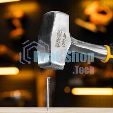 Кувалда Denzel 1 кг, цельнометаллическая, двухкомпонентная рукоятка