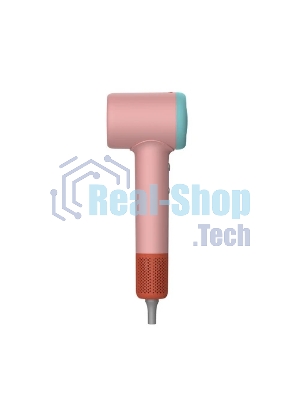 Фен Deerma DEM-CF51W розовый/бирюзовый, 1400 Вт, компактный, ионизация