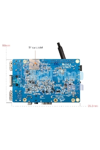 Микрокомпьютер Orange PI 3 2Gb + 8Gb EMMC, Android 7, с кабелем питания. (44286)