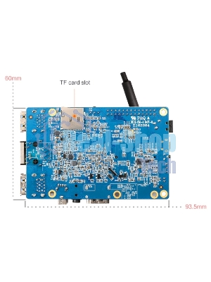 Микрокомпьютер Orange PI 3 2Gb + 8Gb EMMC, Android 7, с кабелем питания. (44286)