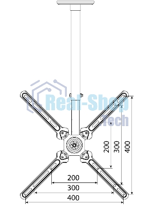 Кронштейн для телевизора Cactus CS-CP07 черный 23