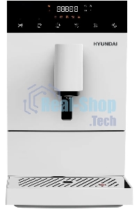 Кофемашина Hyundai HAM-4400 белый/черный, исп. кофе - зерновой, 1.1 л, 1350 Вт, 20 бар