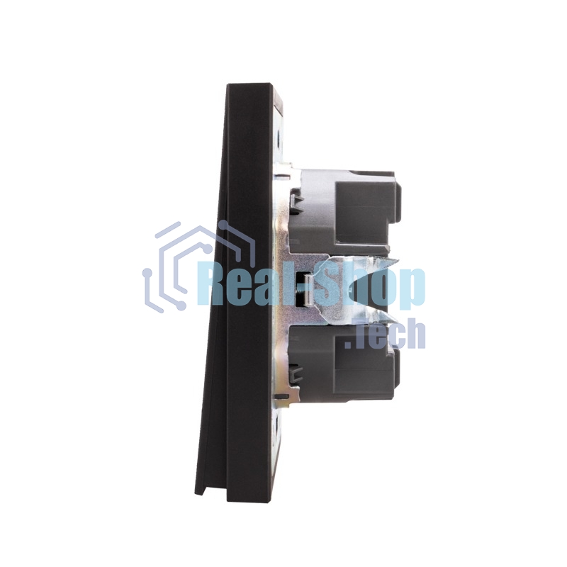 Выключатель Kranz STRONG 1 кл с подсветкой 10А с/у антрацит