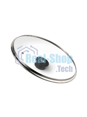 Крышка LARA LR01-97 24 см, стеклянная, универсальная, стильная ручка