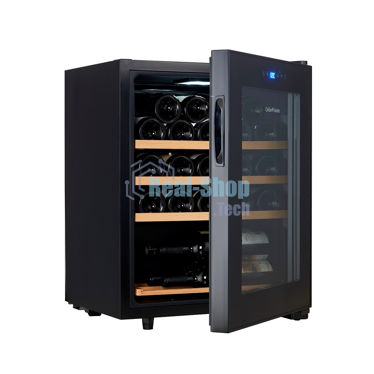 Винный шкаф Cellar Private CP023 черный, 60 л, 1 отсек, 23 бут.
