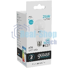 Лампа светодиодная Gauss LED Elementary A67 25W E27 2100lm 4100K 1/10/50 0