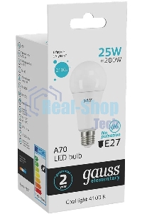 Лампа светодиодная Gauss LED Elementary A67 25W E27 2100lm 4100K 1/10/50 0