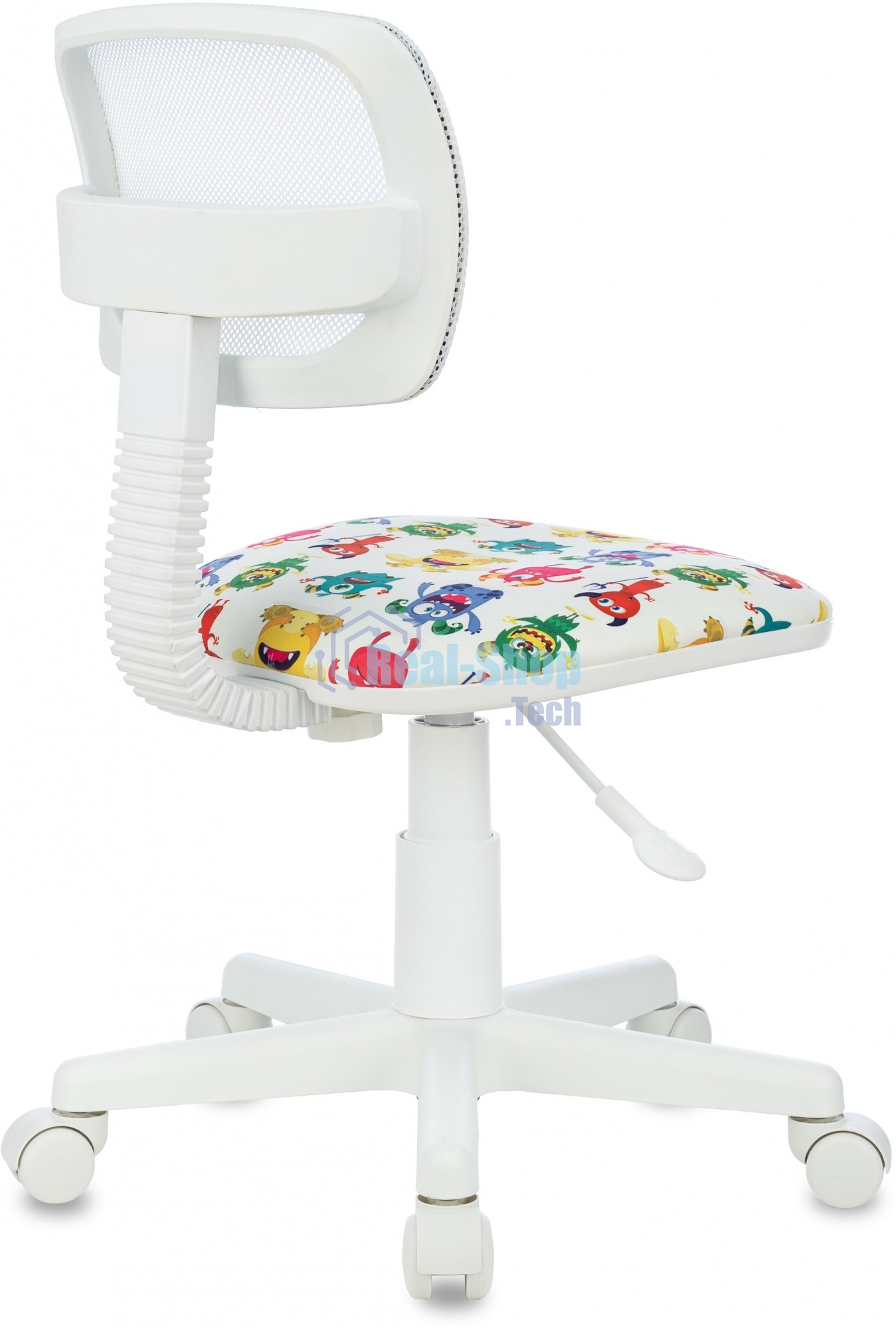 Кресло детское Бюрократ CH-W299 белый TW-15 мультиколор сиденье монстры сетка/ткань крестов. пластик