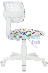 Кресло детское Бюрократ CH-W299 белый TW-15 мультиколор сиденье монстры сетка/ткань крестов. пластик