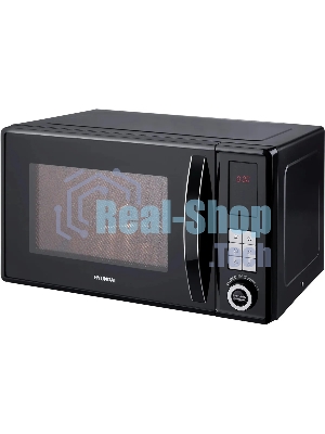 Микроволновая печь Hyundai HYM-D3010 черный, 23 л, 800 Вт, переключатели - кнопки, поворотный механизм