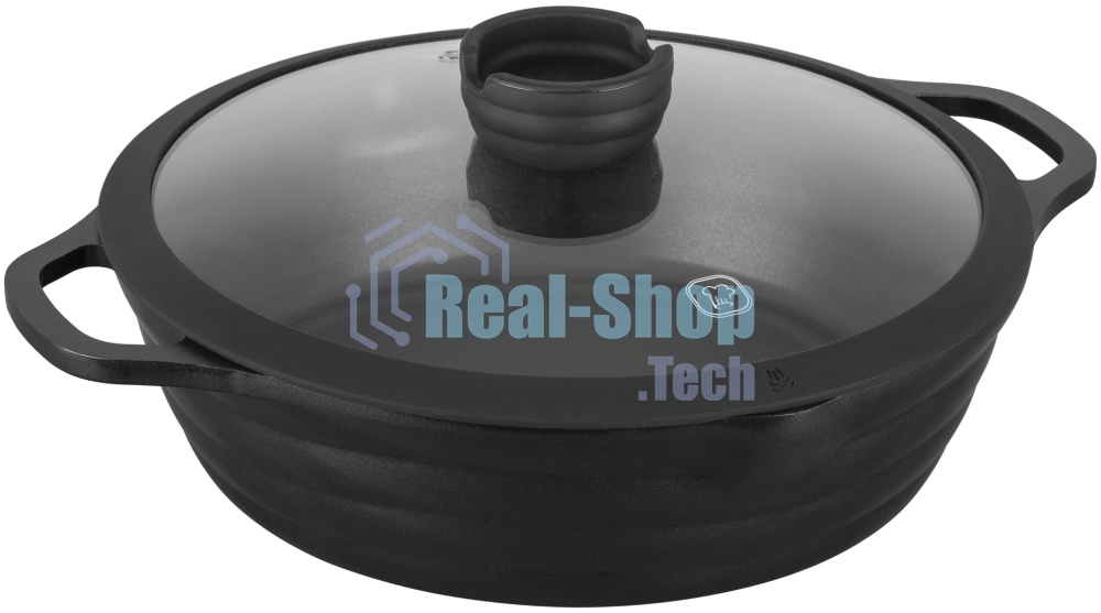 Сотейник Rondell Pacific RDA-1907 d=28 см (с крышкой) графитовый
