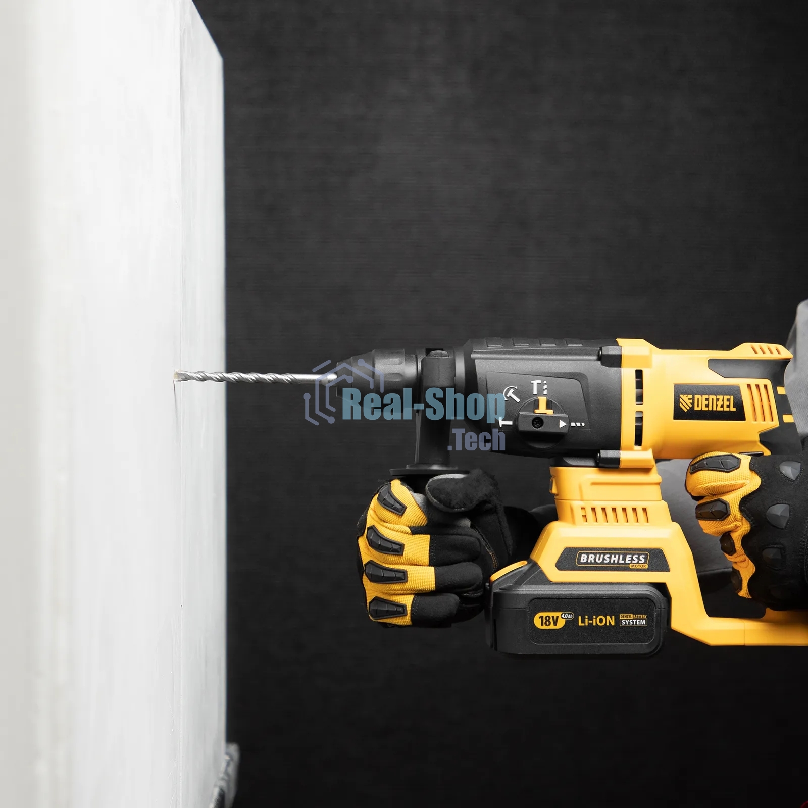 Бур по бетону Denzel двойная спираль, Cobalt W-tip, 8x160 мм, SDS PLUS