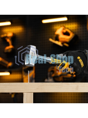 Кувалда Denzel 1 кг, цельнометаллическая, двухкомпонентная рукоятка