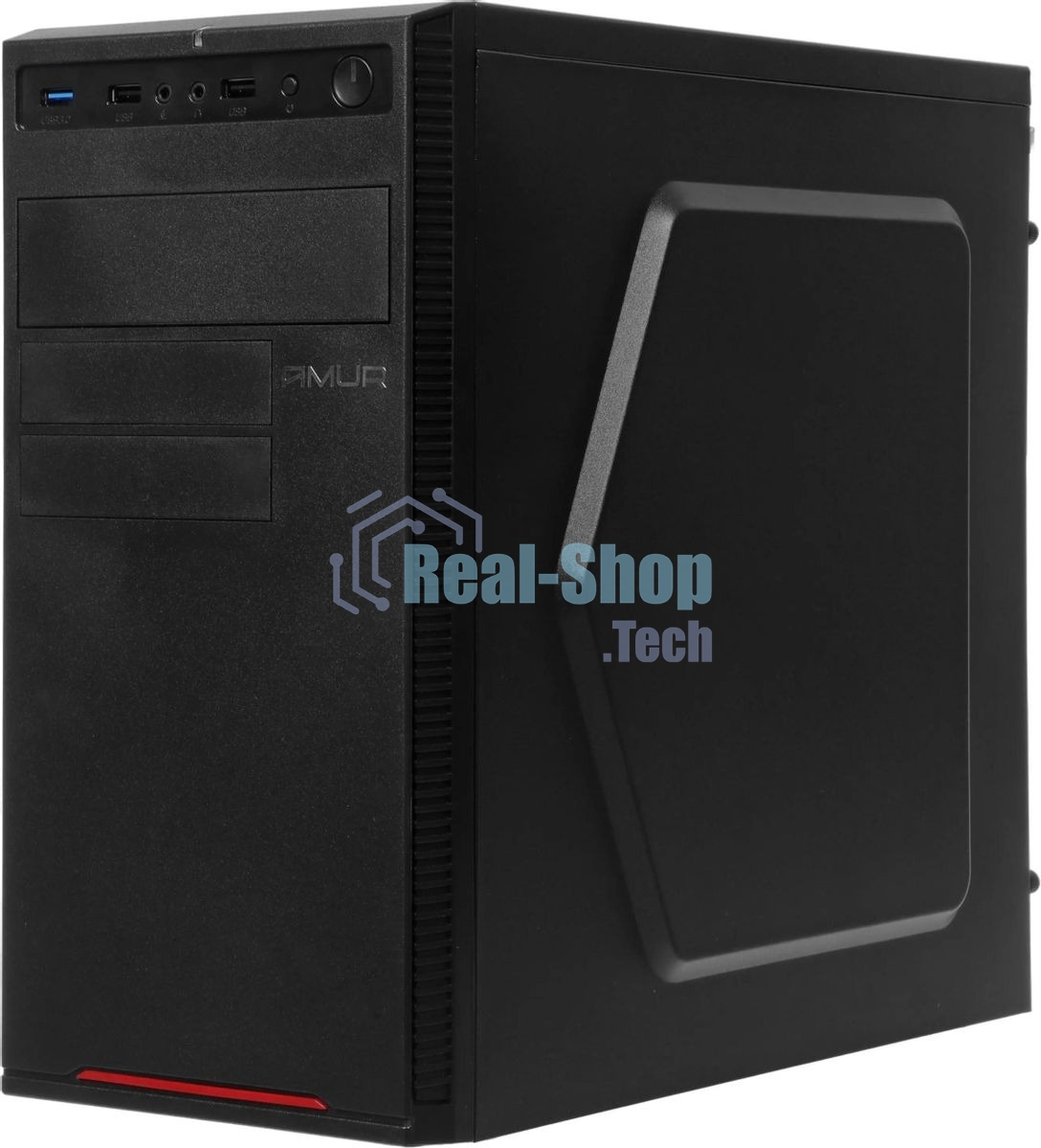 Компьютер Amur Нарвал B7I21 MT i3 12100 (3.3) 16Gb SSD 512Gb UHDG 730 FreeDOS 2.5xGbitEth 400W мышь клавиатура черный (RUS) (2147008)