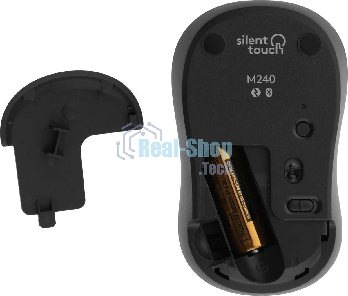 Мышь беспроводная Logitech M240 SILENT графитовый, 4000 dpi, Bluetooth, кнопки - 3
