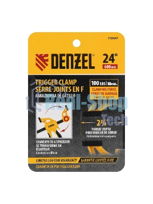 Струбцина Denzel F-образная, быстрозаж., 24