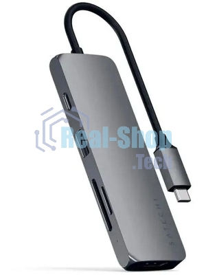USB-концентратор Satechi ST-UCMPAM, USB Type-C, USB 3.0/USB Type-C/HDMI/SD/micro-SD, USB Type-C