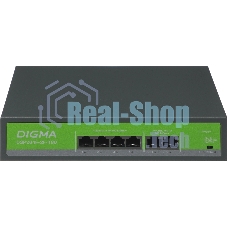Коммутатор Digma DSP204F-2F-T80, 6×100 Мбит/с, неуправляемый