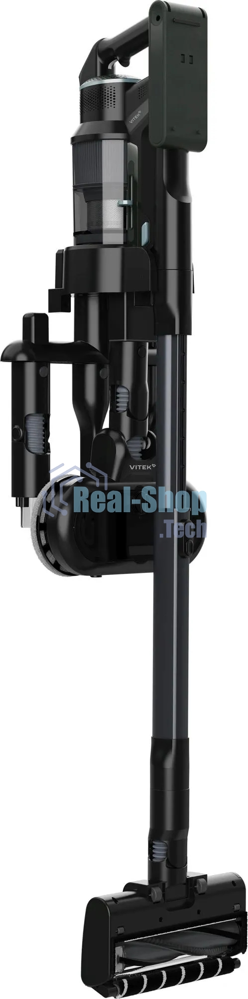 Пылесос вертикальный Vitek VT-CLS06ULTRA серый стальной/серебристый, питание от аккумулятора, 485 Вт, уборка сухая, пылесборник 0.5 л