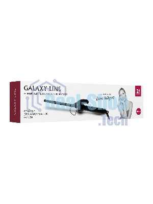 Стайлер Galaxy Line GL 4650, черный, 40 Вт, для афролоконов, максимальная температура 200°C, диаметр 10 мм, керамич. покрытие, защита от перегрева, равномерное распред. тепла, термоизолир. наконечник, подвесная петля, встроенная подставка, индикатор работы