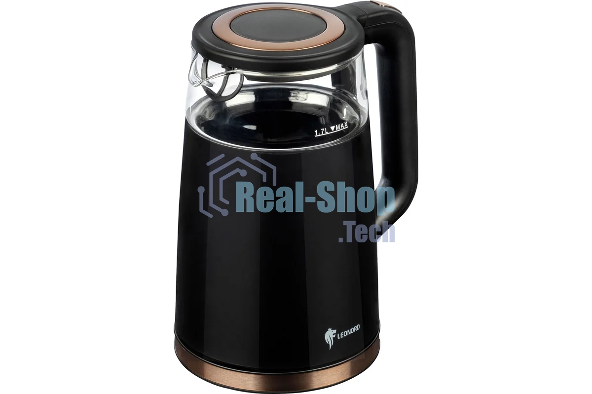 Чайник электрический LEONORD LE-1511 1,7 л, 2200 Вт, двойной корпус, черный