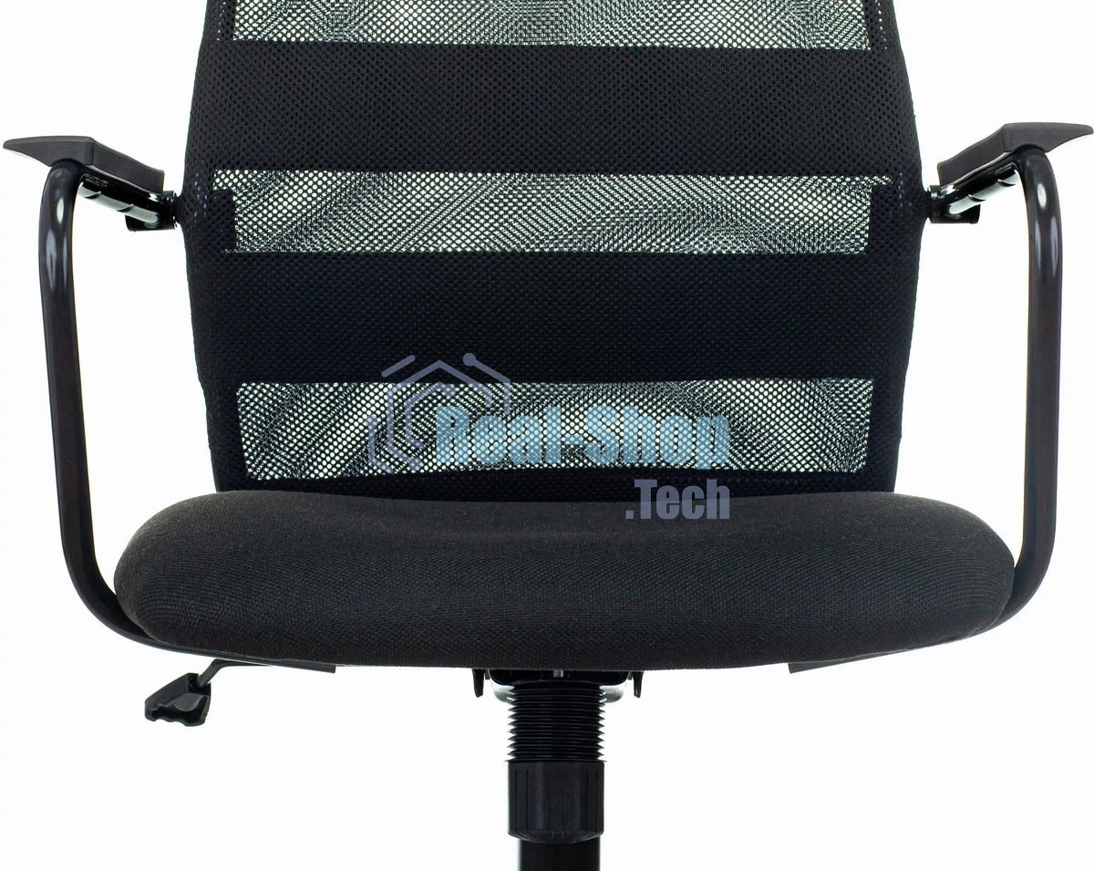 Кресло компьютерное Бюрократ KB-5M TW-01 3C11 черный, сетка/ткань, с подголов. крестовина металл черный