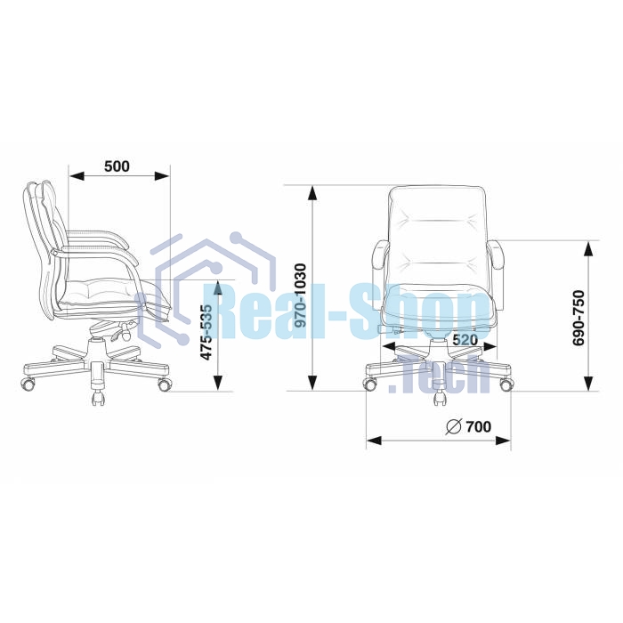 Кресло руководителя Бюрократ T-9927WALNUT-LOW/BL черный, кожа, низкая спинка, крестовина дерево