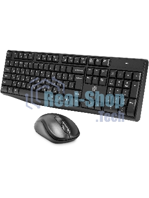 Комплект клавиатура + мышь Оклик S260W клав:черный мышь:черный USB беспроводная Multimedia (2066170)