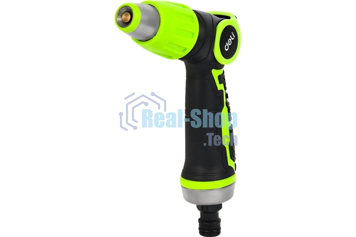 Пистолет-распылитель поливочный бескурковый Deli DL8072 3 режима распыления, диаметр шланга 3/4