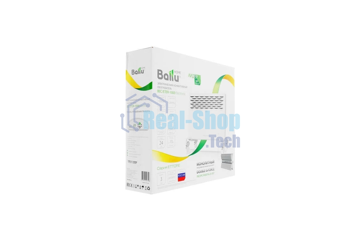 Конвектор Ballu Ettore BEC/ETER-1000 белый, 1000 Вт, 15 м2, термостат, дисплей