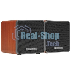 Акустическая система 2.0 Gembird SPK-206, МДФ, коричневый, 5 Вт, регулятор громкости, USB-питание