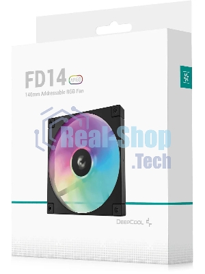 Вентилятор для корпуса DEEPCOOL FD14 ARGb черный, 140 мм, 1650 об/мин, 25.2 дБ, 4 pin