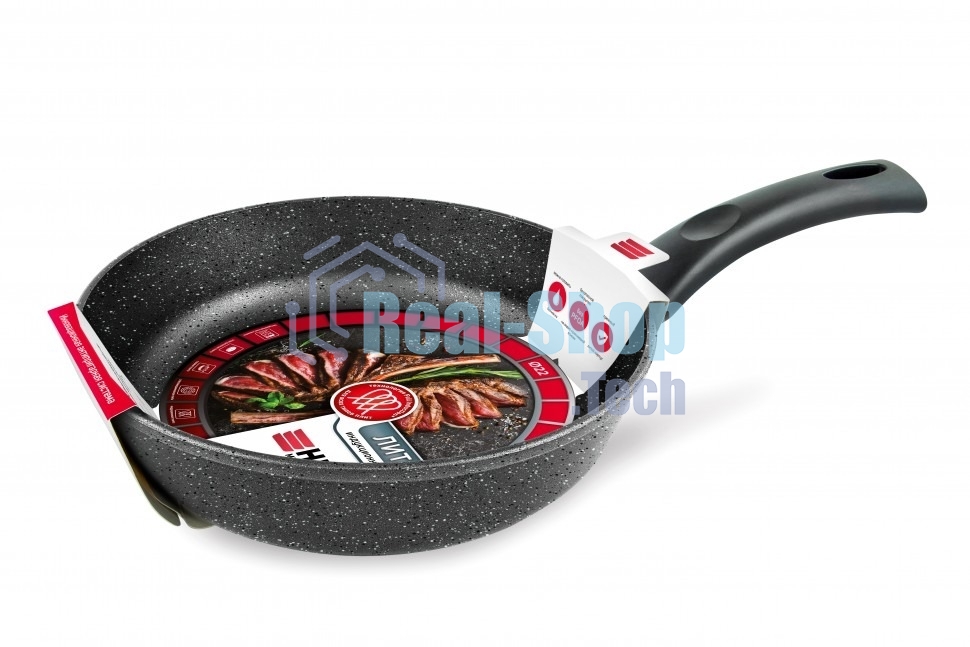 Сковорода НЕВА МЕТАЛЛ ПОСУДА L18122i 22 литая Индукция Гранит н/р