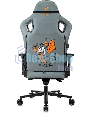 Кресло игровое Knight Craft Dragon серый эко.кожа крестов. металл