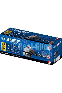 Угловая шлифовальная машина Зубр УШМ-П125-1500 ПСТ 1500Вт 9500об/мин рез.шпин.:M14 d=125мм